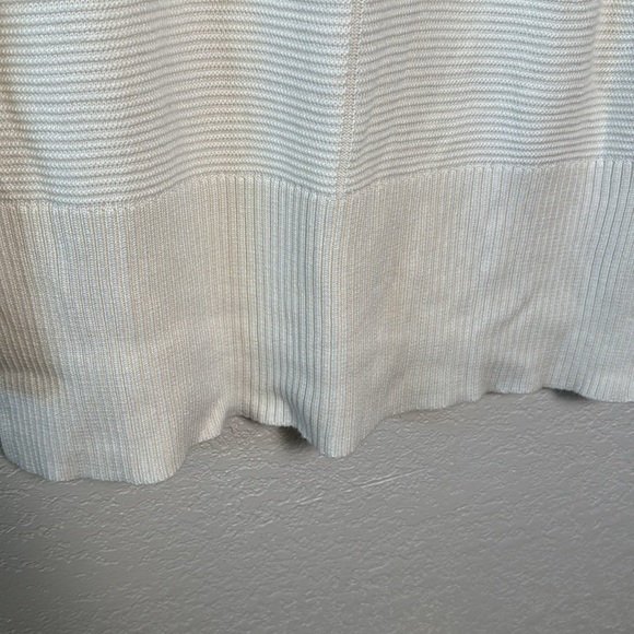 Talbots Women's Small Ivory Sweater Mock Neck Textured Side Slits Warm NWT - Picture 2 of 8